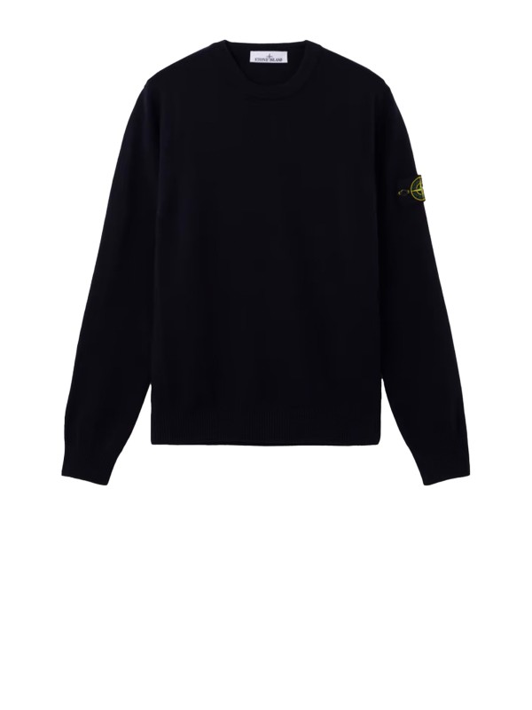 Maglia girocollo blu con logo