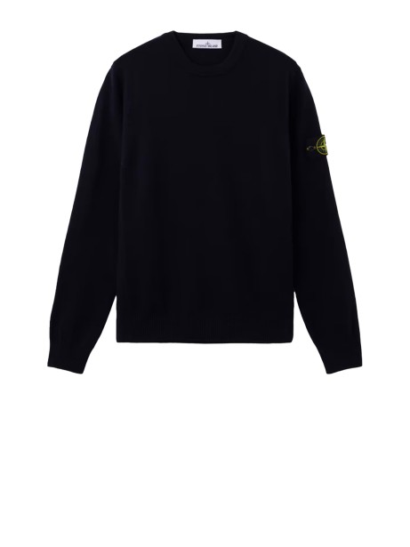 Maglia girocollo blu con logo