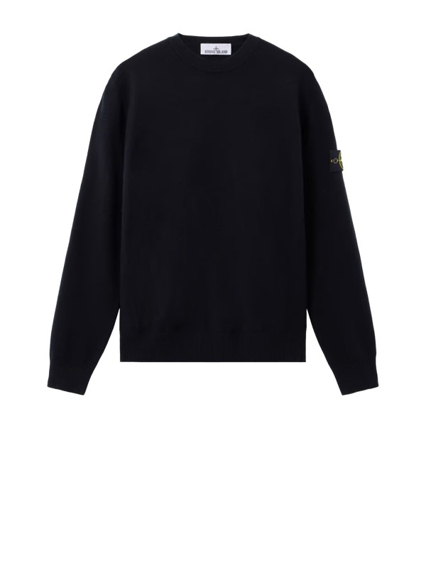 Maglia girocollo nera con logo