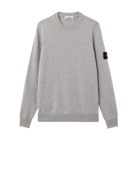 Maglia girocollo grigia con logo