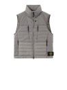 Gilet trapuntato grigio con zip