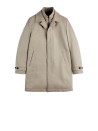Men's Taupe Coat with Collar