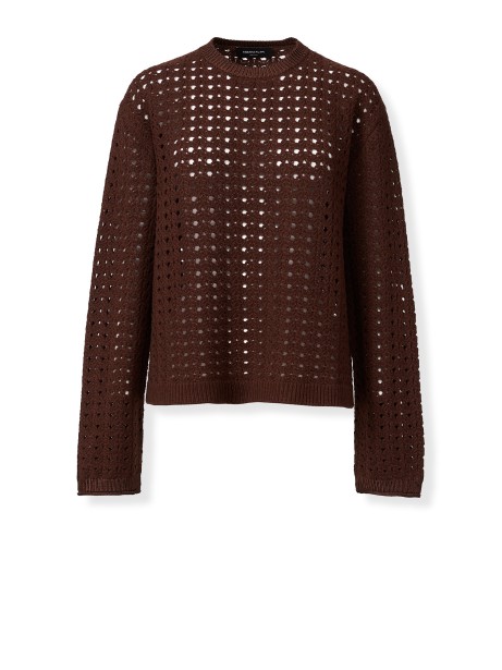 Maglia traforata ebano