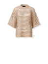 Maglia oversize beige traforata