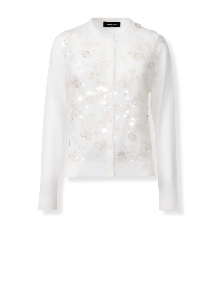 Camicia bianca con paillettes