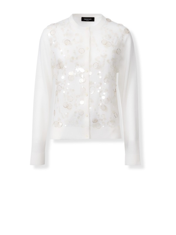 Camicia bianca con paillettes Camicia bianca con paillettes