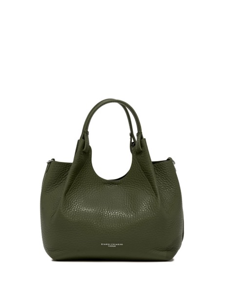 Borsa Dua in pelle verde scuro