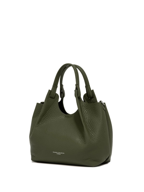 Borsa Dua in pelle verde scuro