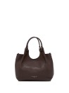 Borsa Dua in pelle marrone scuro