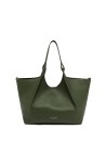 Borsa Dua in pelle martellata verde scuro
