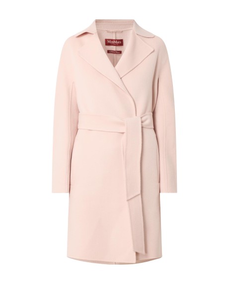 Cappotto donna rosa con cintura
