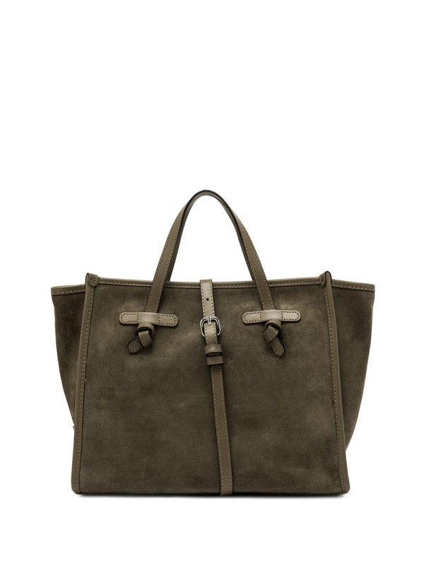 Borsa Miss Marcella marrone in pelle scamosciata
