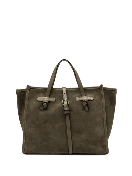 Borsa Miss Marcella marrone in pelle scamosciata
