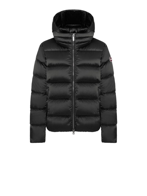 Piumino nero con cappuccio