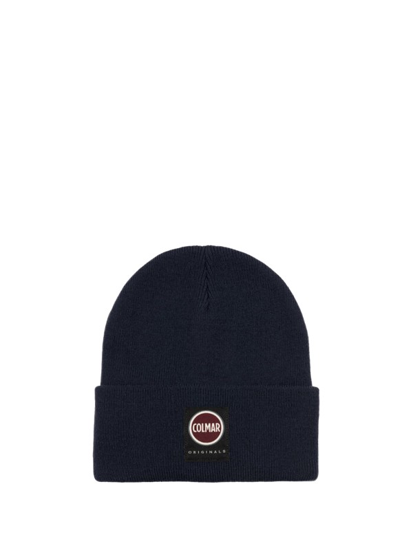 Cappello blu con risvolto Cappello blu con risvolto