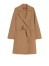 Cappotto cammello con cintura