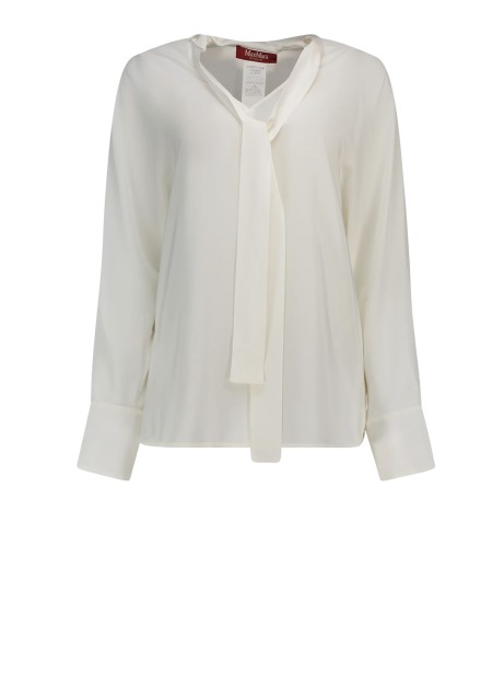 Blusa donna bianca a maniche lunghe