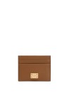 Brown calfskin card holder