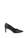 Decolleté nero in pelle