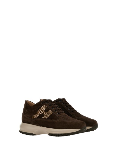 Sneakers in pelle scamosciata marrone 2