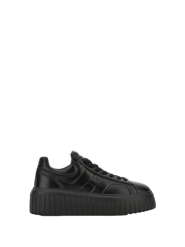 Sneakers in nappa nero