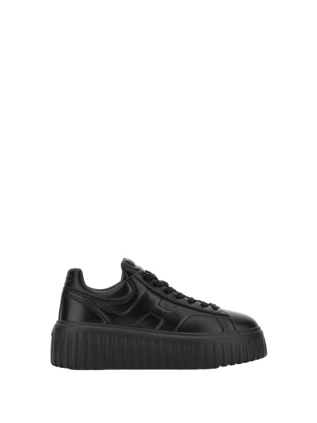 Sneakers in nappa nero