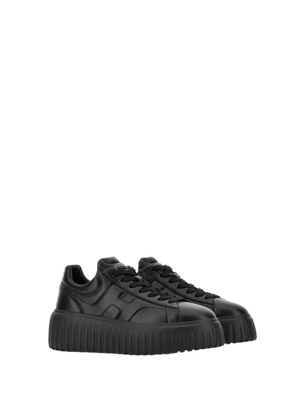 Sneakers in nappa nero