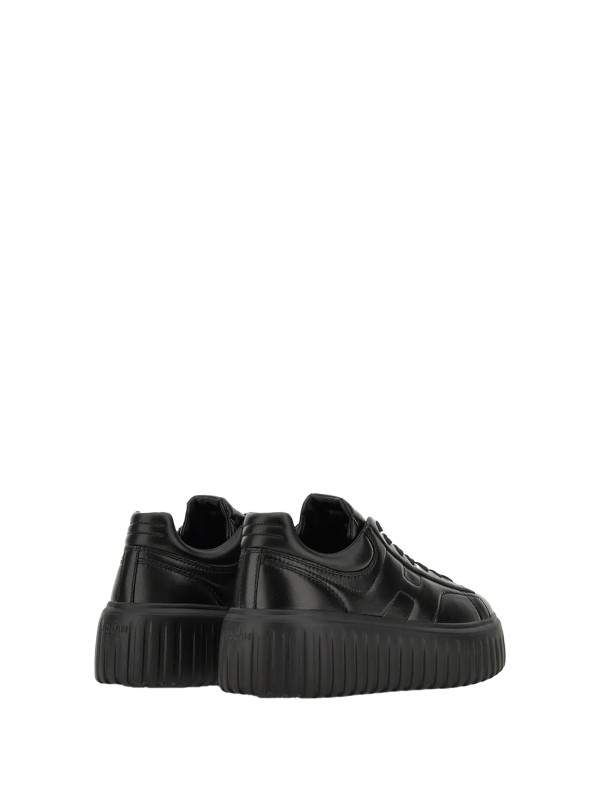 Sneakers in nappa nero