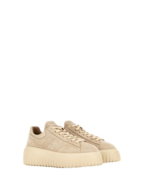 Beige nappa sneakers