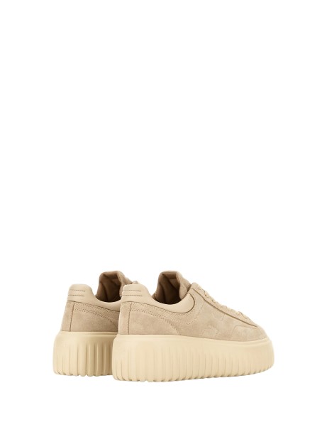 Beige nappa sneakers