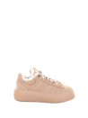 Sneakers in pelle scamosciata rosa