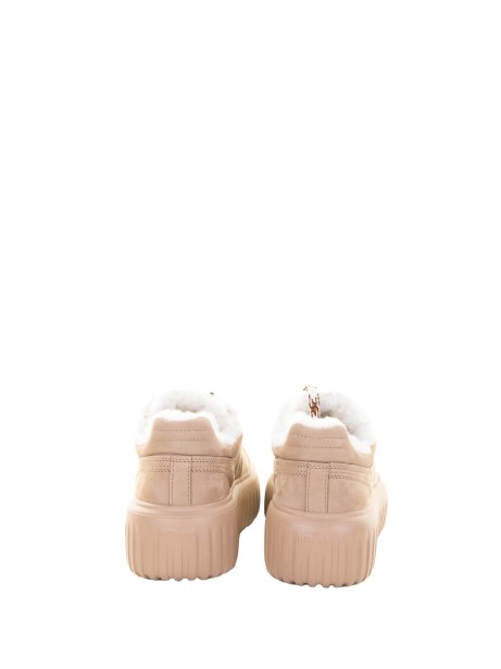 Sneakers in pelle scamosciata rosa
