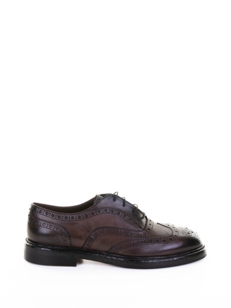Brown Leather Oxford with Swallowtail