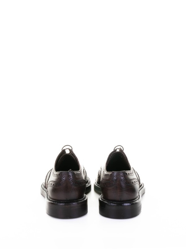 Brown Leather Oxford with Swallowtail