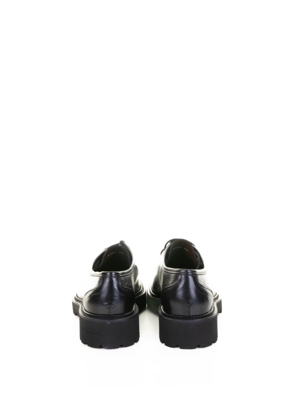 Francesina nera in pelle