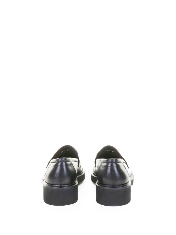 Mocassino  nero in pelle