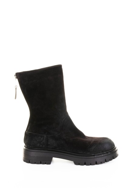 Stivaletto in suede ebano con zip