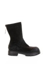 Stivaletto in suede ebano con zip