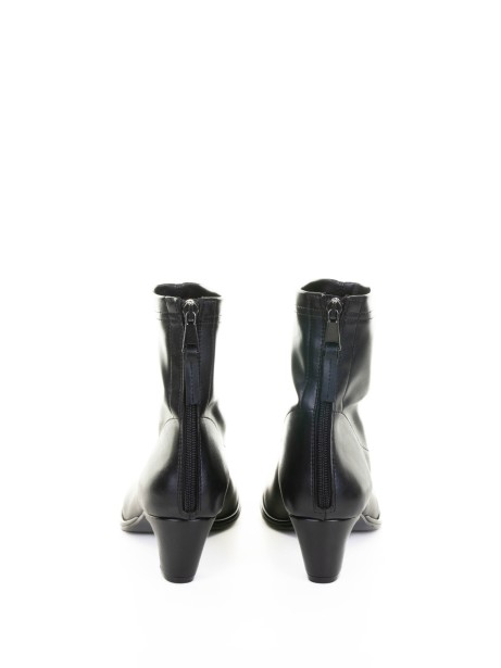 Black Leather Ankle Boots