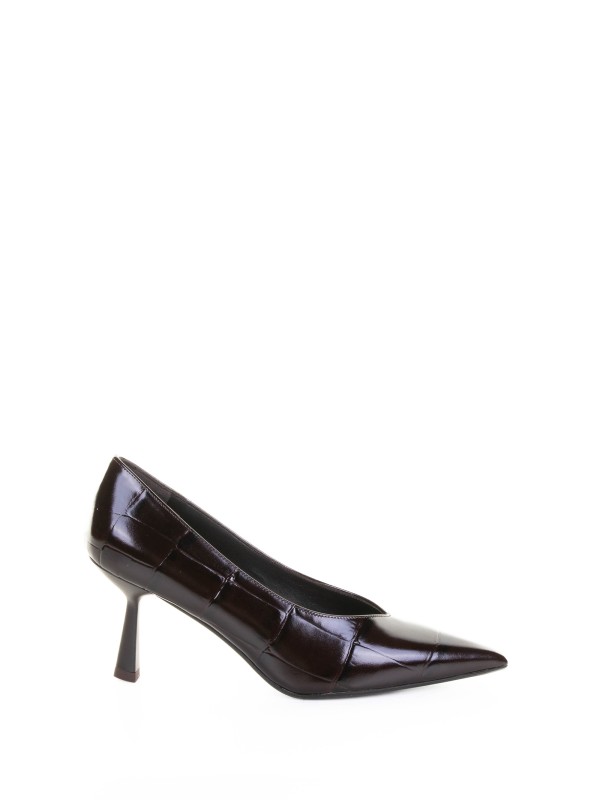 Décolleté testa di moro stampa cocco