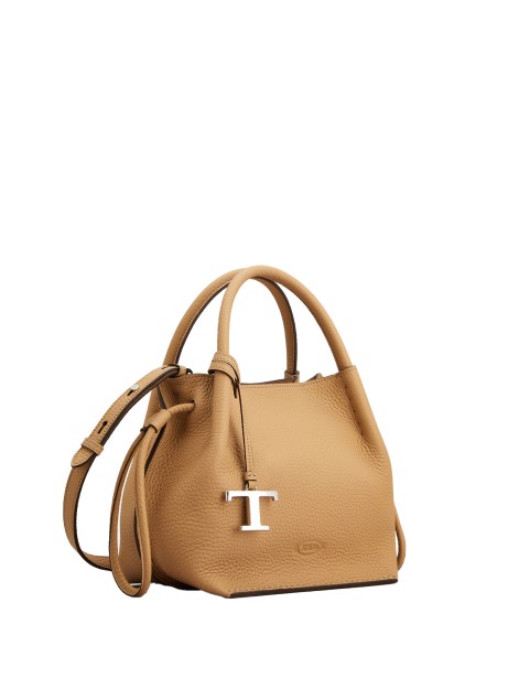 Secchiello beige in pelle 2