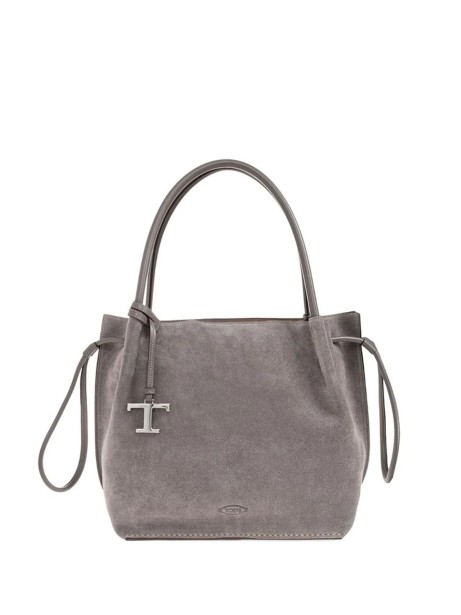 Secchiello grigio in pelle