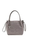 Secchiello grigio in pelle