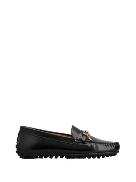 Black leather moccasin