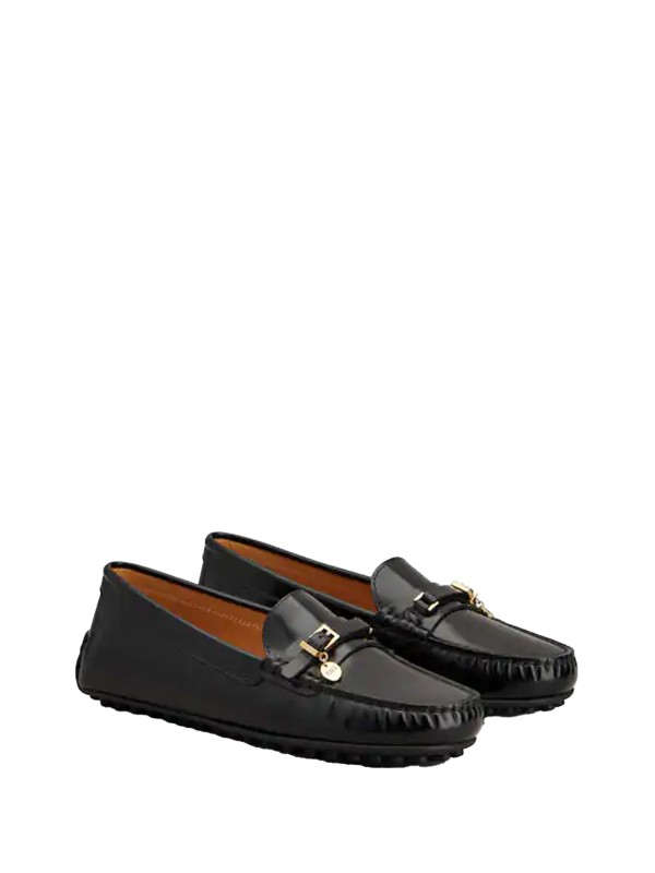 Mocassino nero in pelle