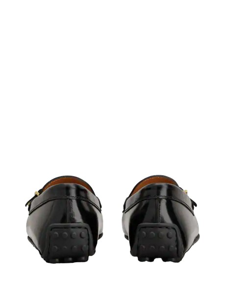 Black leather moccasin