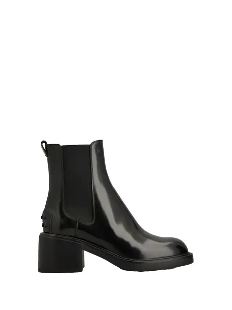Stivaletto nero in pelle