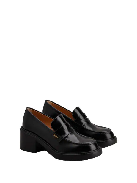 Stivaletto nero in pelle