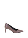 Decolleté beige in pelle