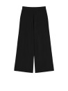 Black viscose yarn trousers
